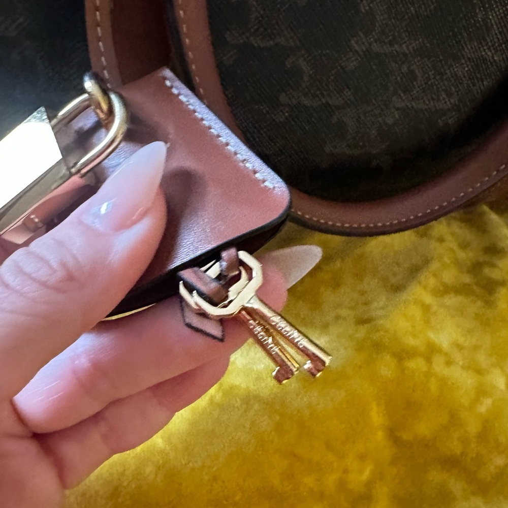 MEDIUM TRAVEL BAG IN TRIOMPHE CANVAS AND CALFSKIN - Picture 13 of 16